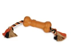 Beeztees Sumo Fit Bone - Hondenspeelgoed - Rubber - Oranje - 20x6x6 Cm