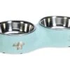 Beeztees Puppy Droppy - Dinerset Hond - Plastic/RVS - Groen - 34x17,5x6 Cm - 2x 350 Ml
