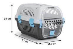 Beeztees Rhino - Reismand - Grijs/Blauw - 51x34,5x33 Cm -Hondenbenodigdheden Web 0715011 det0