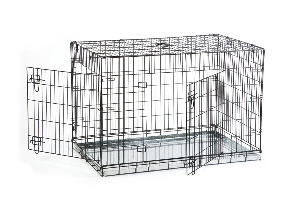 Beeztees - Hondenbench - 2 Deurs - Zwart - 109x69x75 Cm 4 Beeztees - Hondenbench - 2 Deurs - Zwart - 109x69x75 Cm - Afbeelding 2