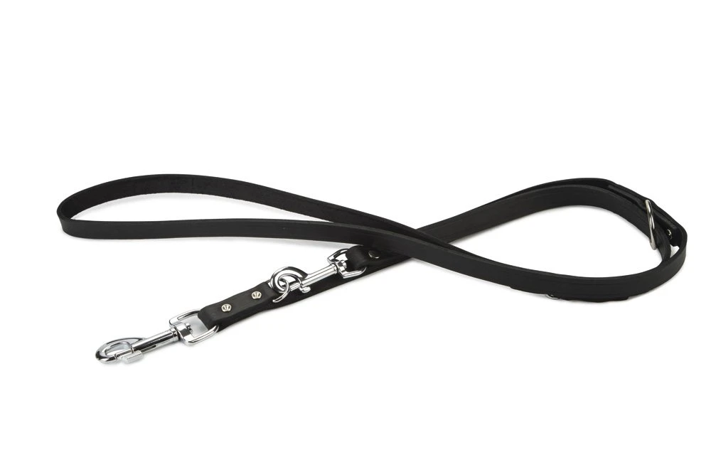 Beeztees - Hondenriem - Leer - Zwart - 200x18 Cm 3 Beeztees - Hondenriem - Leer - Zwart - 200x18 Cm