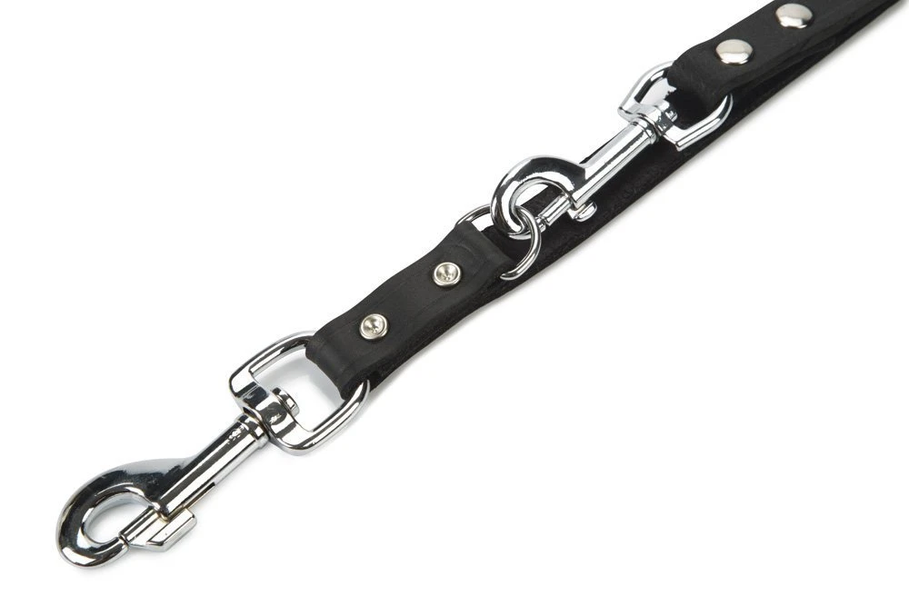 Beeztees - Hondenriem - Leer - Zwart - 200x18 Cm 4 Beeztees - Hondenriem - Leer - Zwart - 200x18 Cm - Afbeelding 2