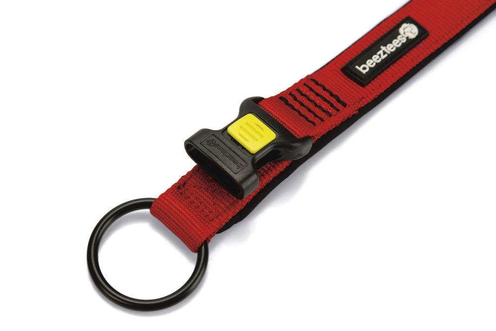 Beeztees Parinca Premium - Hondenhalsband - Nylon - Rood - 50-55 X 25 Mm 4 Beeztees Parinca Premium - Hondenhalsband - Nylon - Rood - 50-55 X 25 Mm - Afbeelding 2