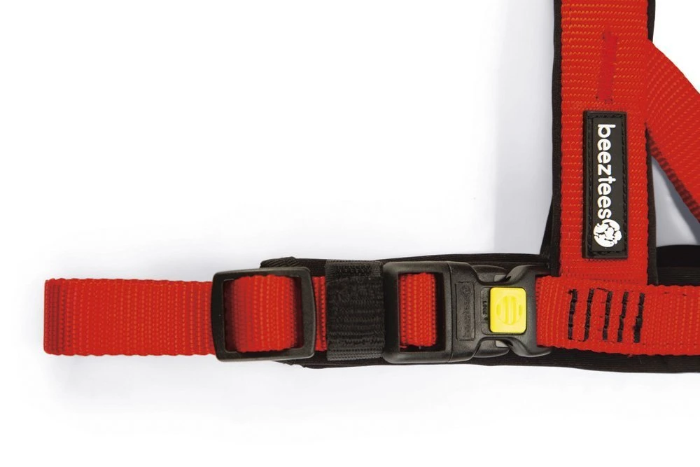 Beeztees Parinca Premium Comfort - Hondentuig - Nylon - Rood - 42-53 Cm X 20 Mm 5 Beeztees Parinca Premium Comfort - Hondentuig - Nylon - Rood - 42-53 Cm X 20 Mm - Afbeelding 3