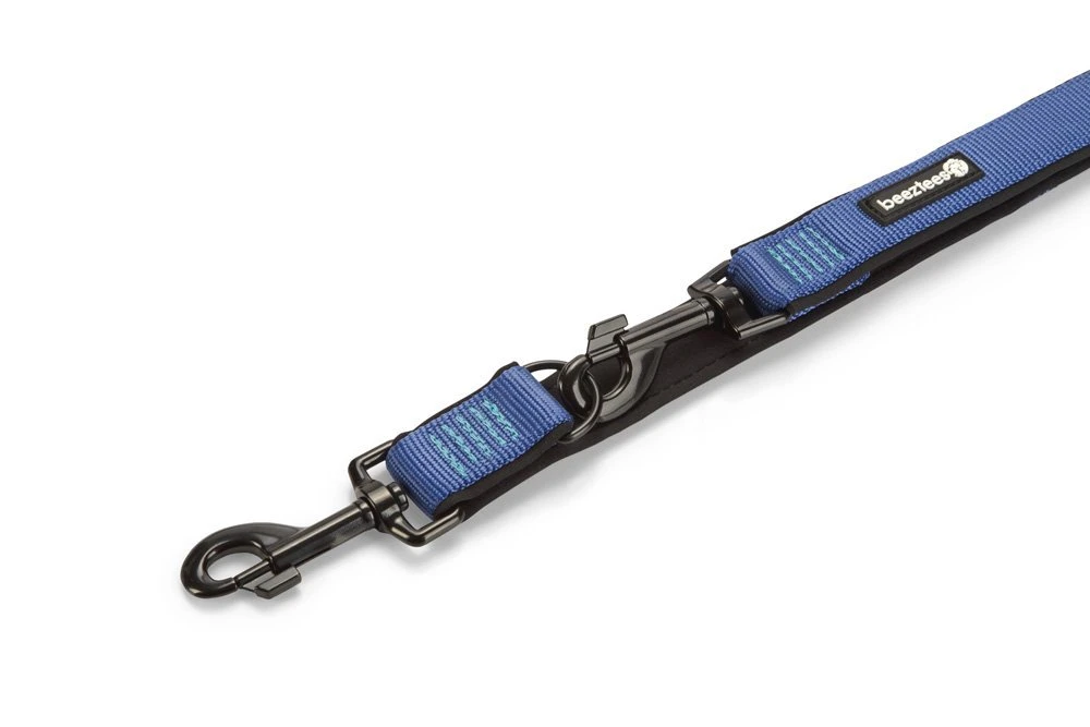 Beeztees Parina Premium - Hondenriem - Nylon - Blauw - 200 Cm X 25 Mm 4 Beeztees Parina Premium - Hondenriem - Nylon - Blauw - 200 Cm X 25 Mm - Afbeelding 2