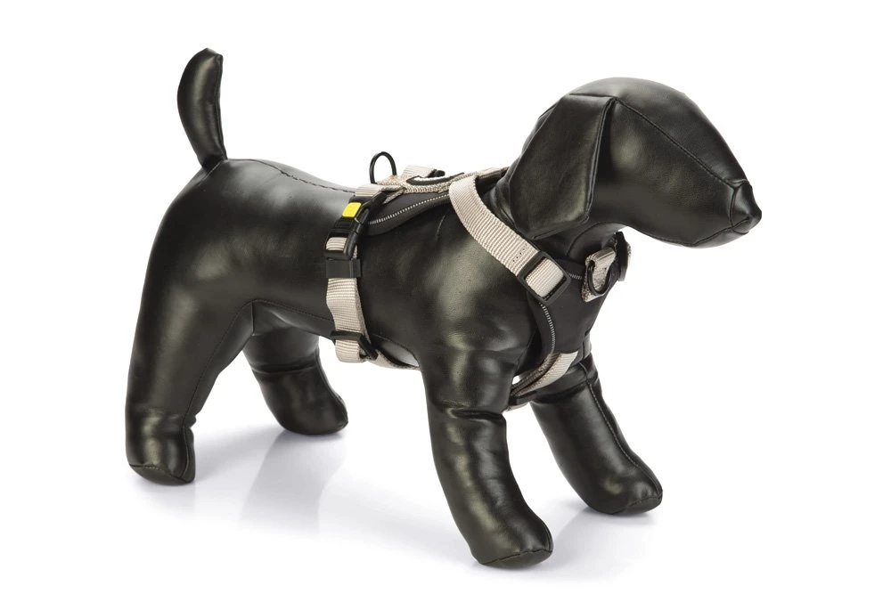 Beeztees Parinca Premium Y-Tuig - Hondentuig - Nylon - Lichtgrijs - 81- 100 Cm X 30 Mm 3 Beeztees Parinca Premium Y-Tuig - Hondentuig - Nylon - Lichtgrijs - 81- 100 Cm X 30 Mm