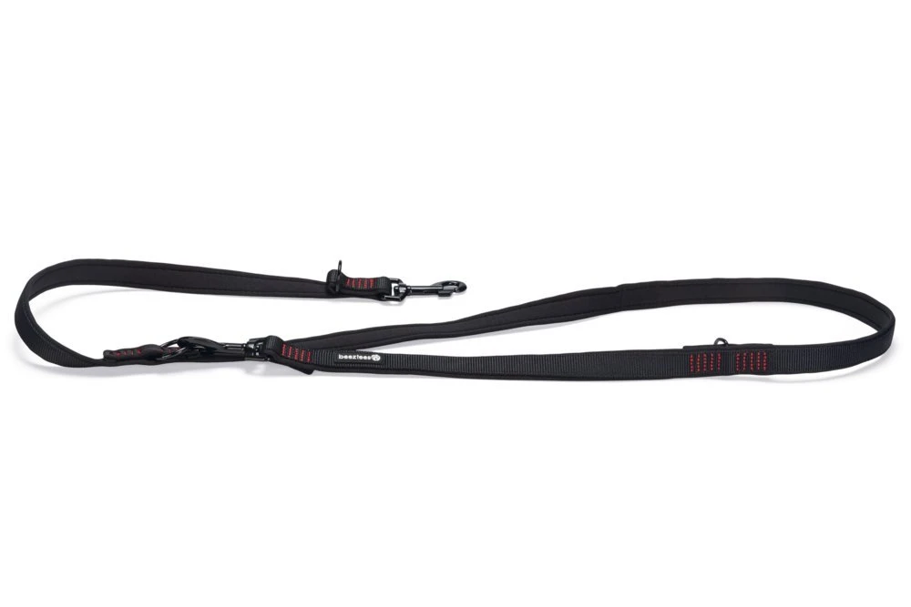 Beeztees Parinca Premium - Hondenriem - Nylon - Zwart - 200 Cm X 20 Mm 3 Beeztees Parinca Premium - Hondenriem - Nylon - Zwart - 200 Cm X 20 Mm